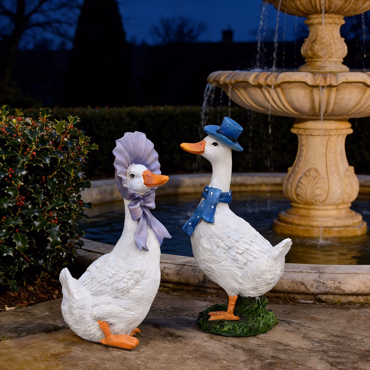  Duck Couple Outdoor Statue