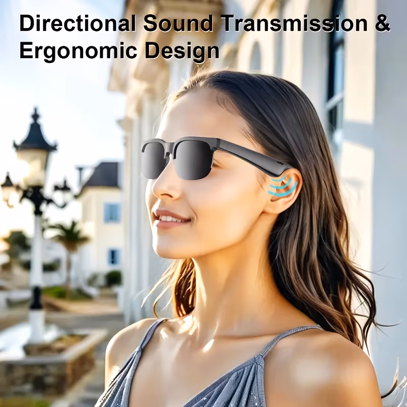 Smart Glasses with Wireless HIFI Headphones