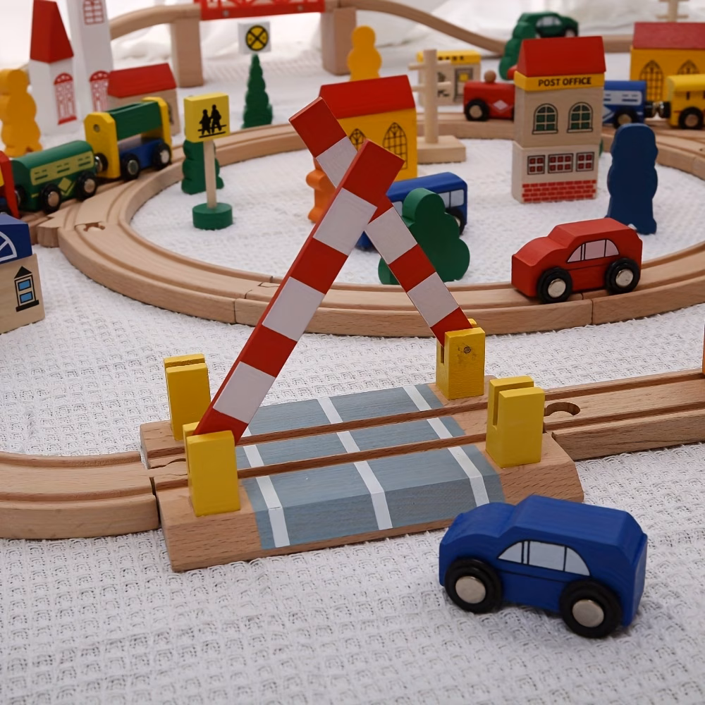 Wooden Train Track Toy