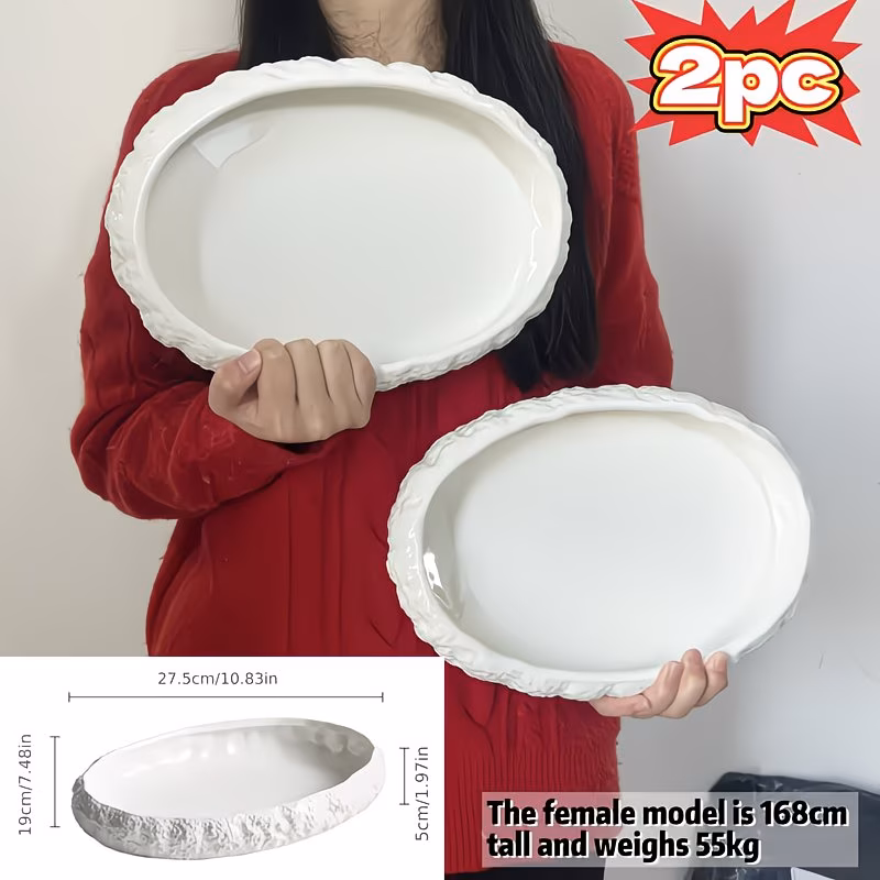 Plates with Rock Pattern