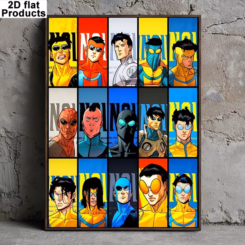 Colorful Comic Book Characters