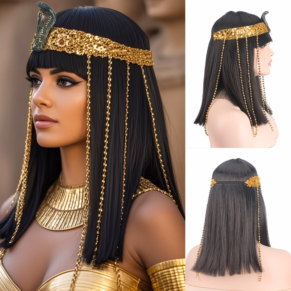 Women's Cleopatra Egyptian Cosplay Wig