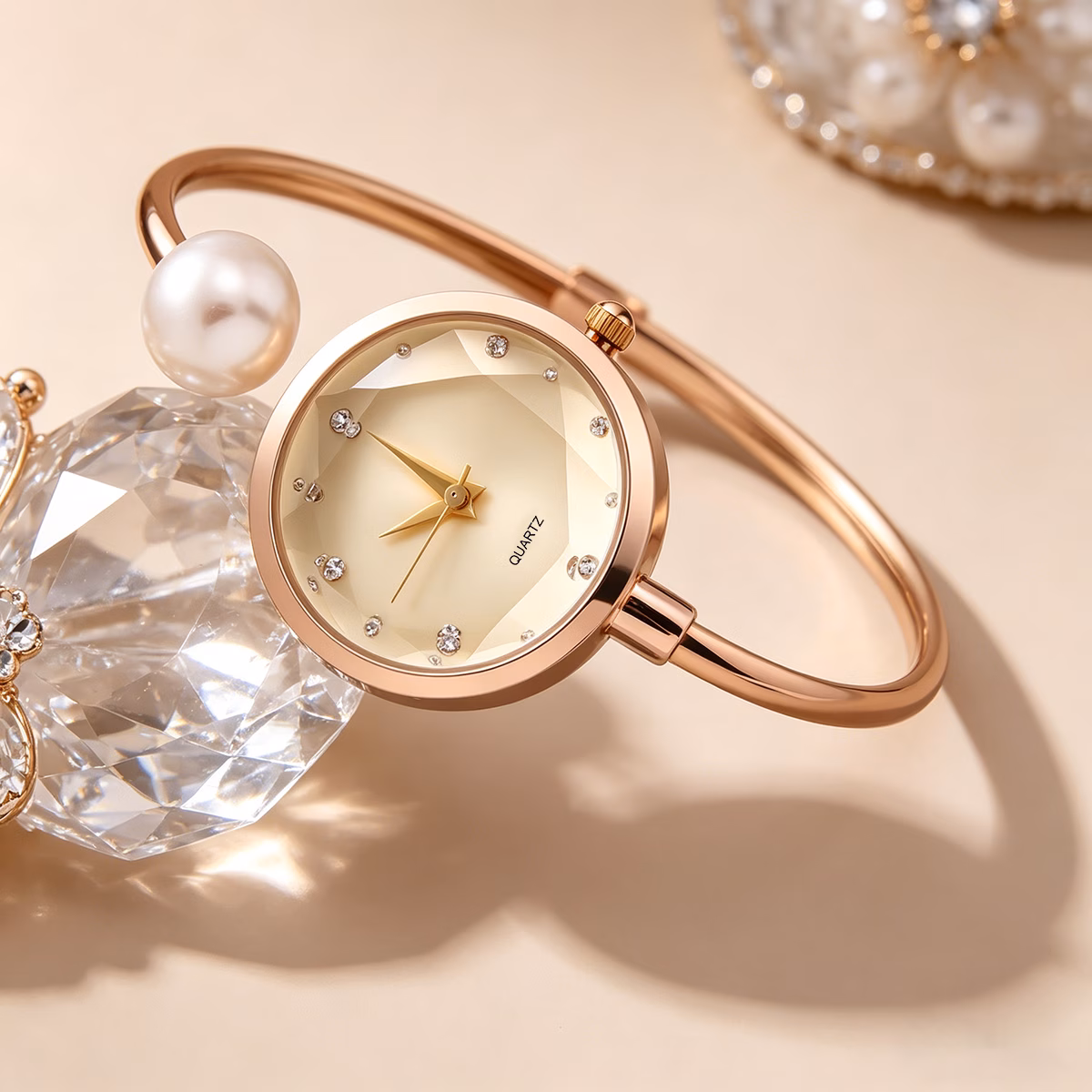  Rhinestone Bracelet Women's Watch