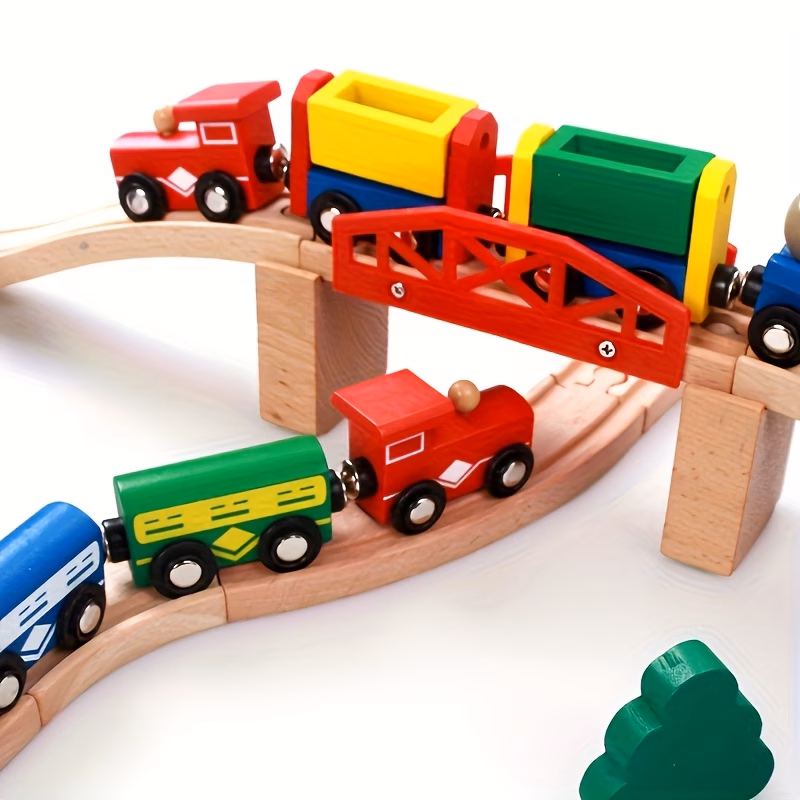 Wooden Train Track Toy