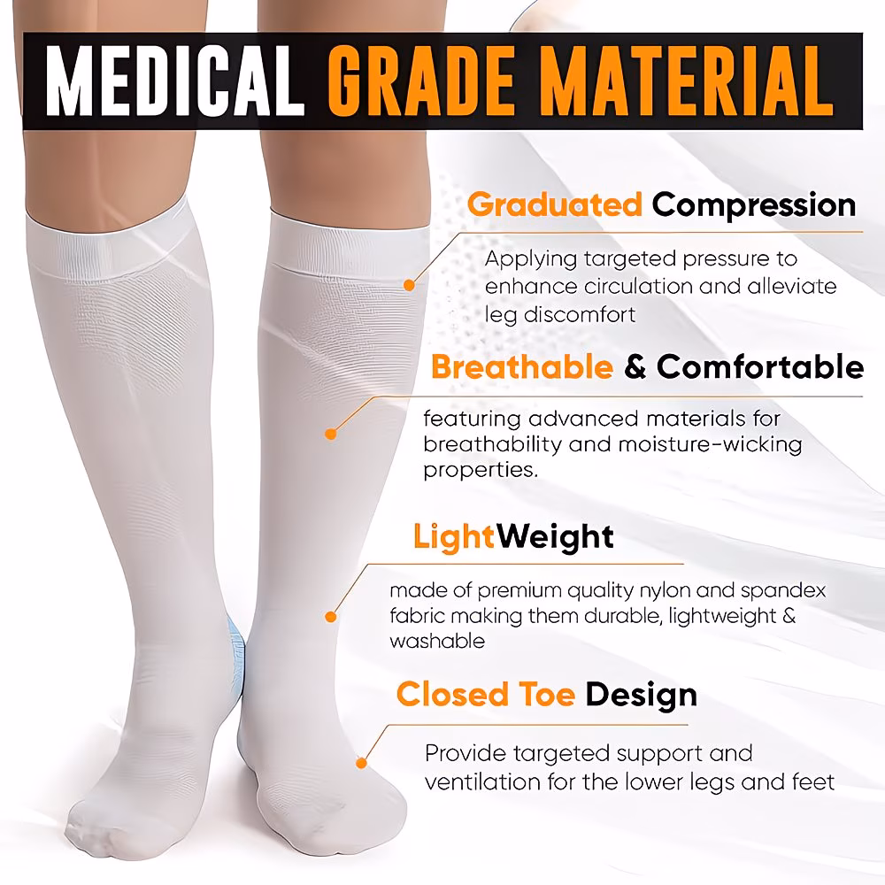  Hose Knee High Compression Socks