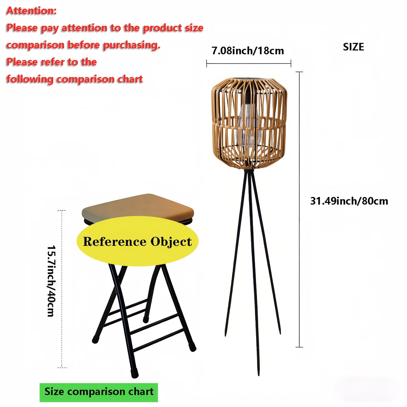  Rattan Solar Floor Lamp