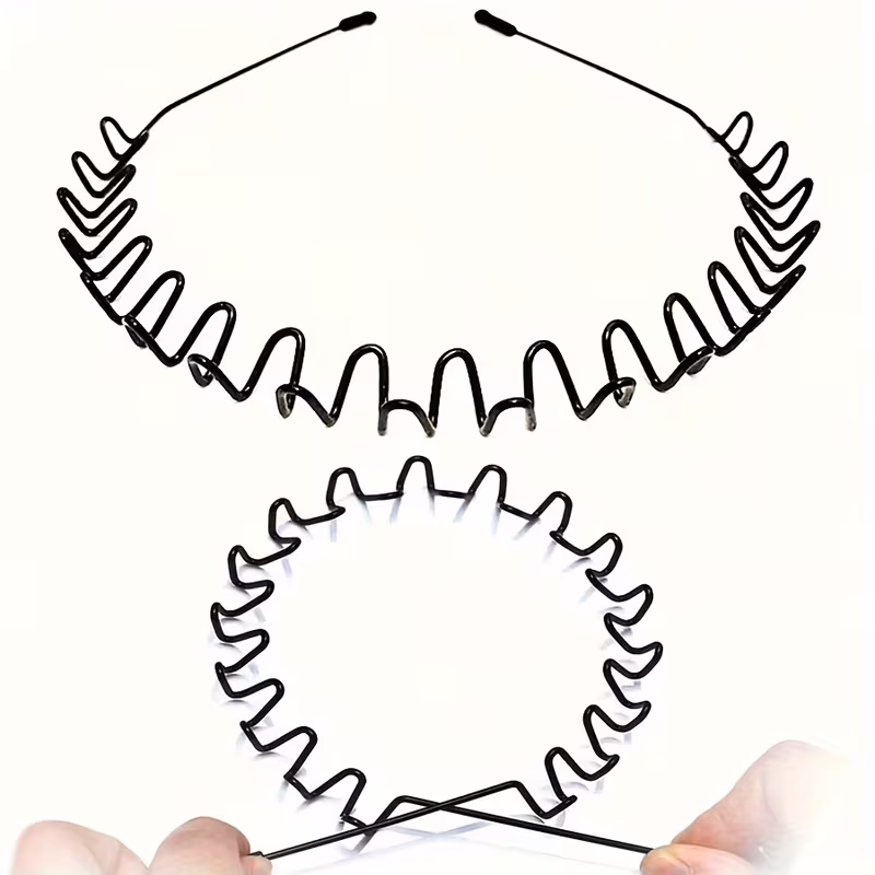 Black Wave Metal Headband 