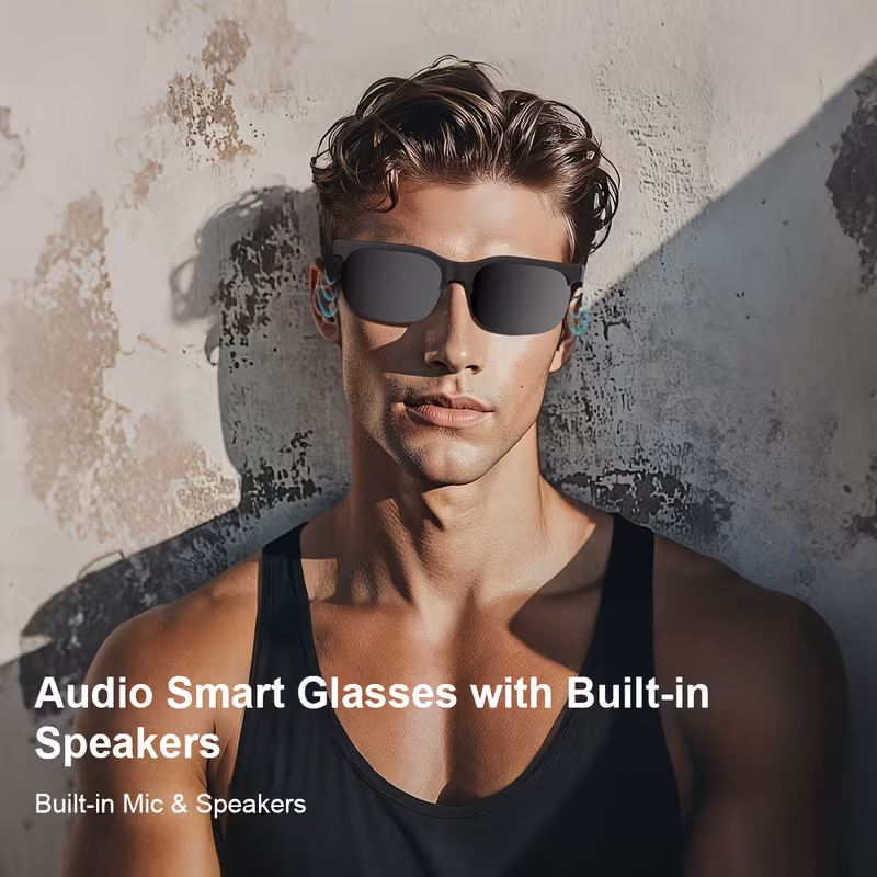 Smart Glasses with Wireless HIFI Headphones