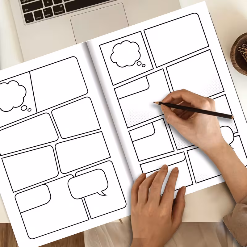 Blank Comic Creation Book
