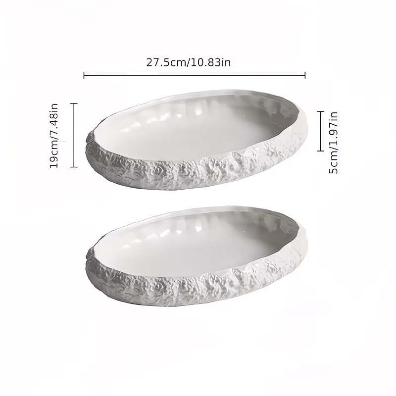 Plates with Rock Pattern
