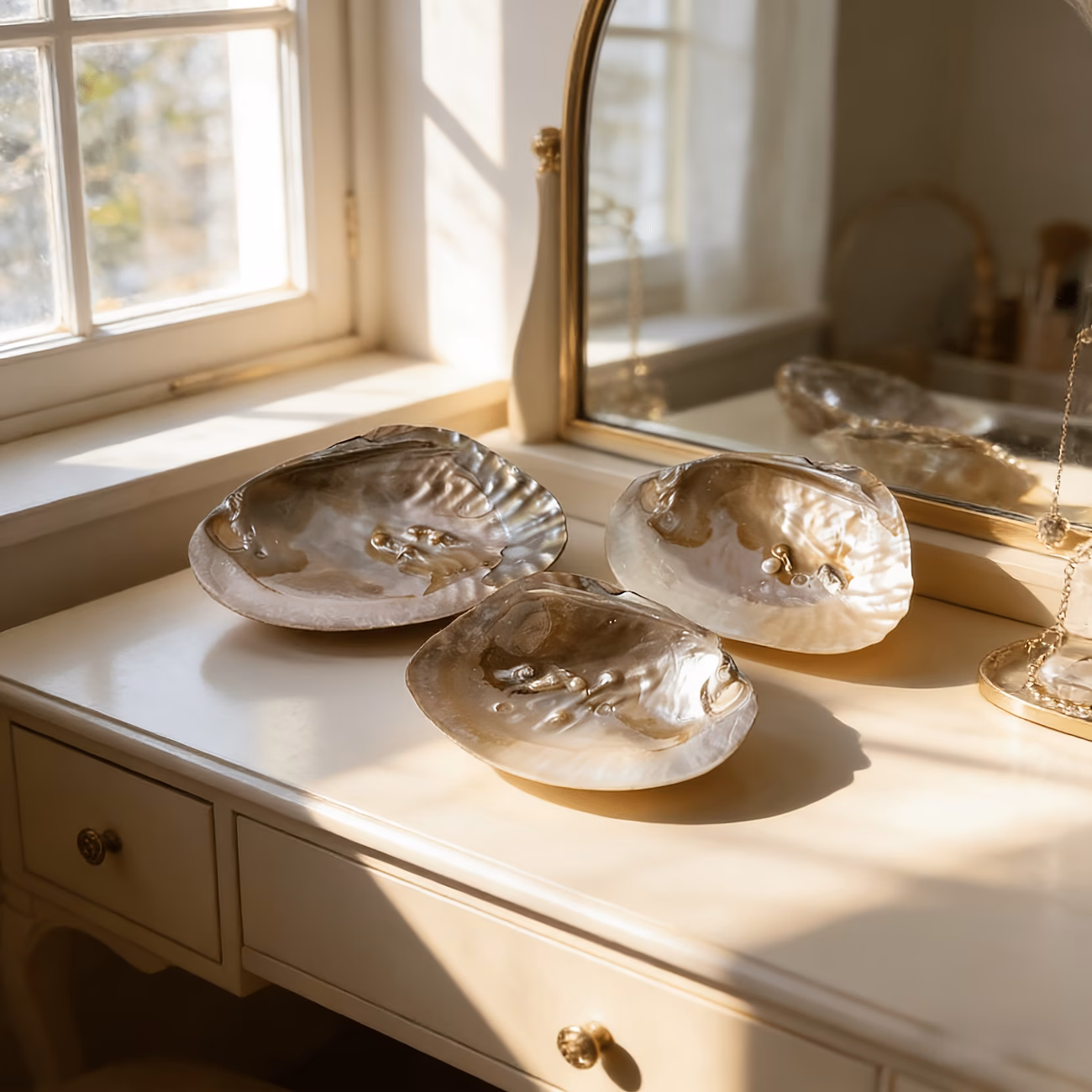  Pearl Seashell Decorative Tray