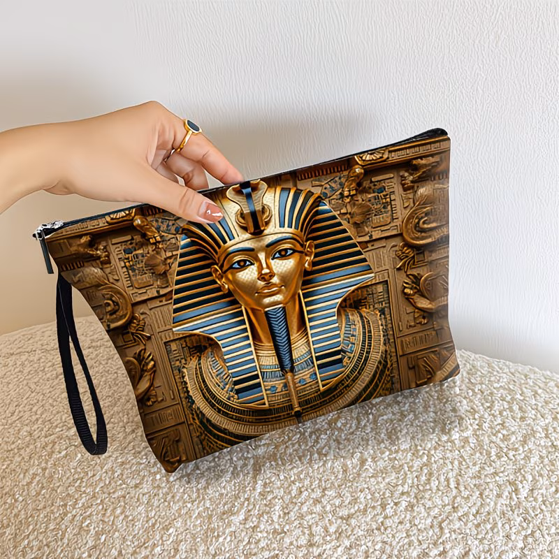 Pharaoh Golden Mask Makeup Pouch