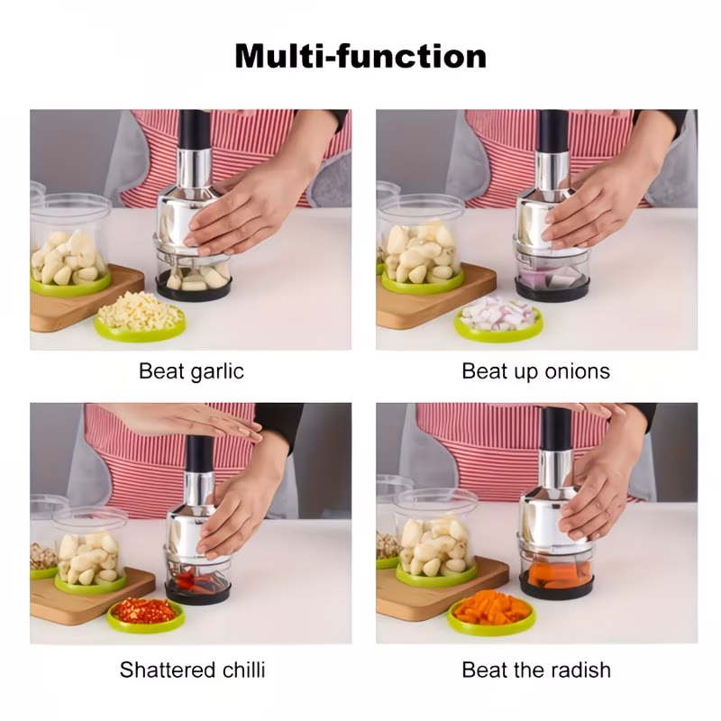 Manual Garlic Press and Food Chopper