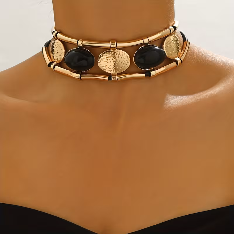 Punk Hip-Hop Golden Necklace