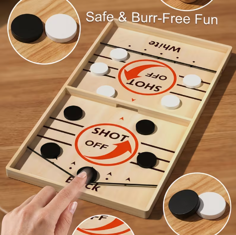 Wooden Board Quick Sling Ice Hockey Game