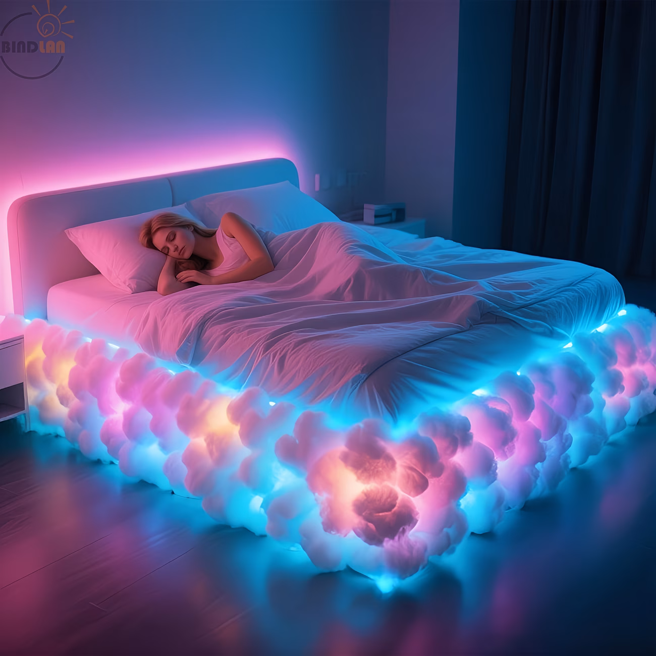  Thundercloud Light Smart Bed Frame Lamp