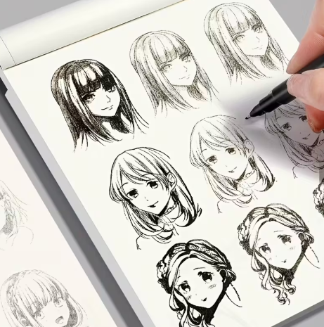 Beginner-Friendly Anime Character Line Drawing Book