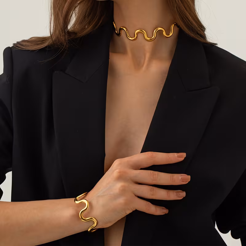 Necklace Hand Chain Set