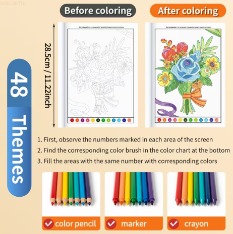 48 Themes Coloring Book