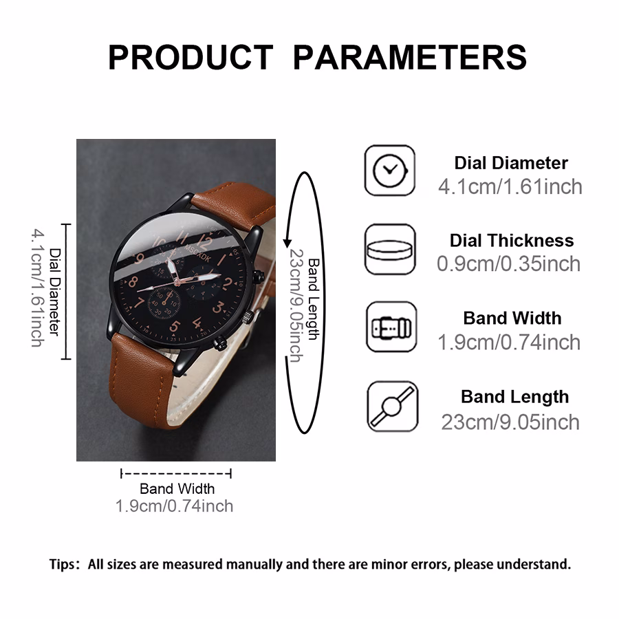  Watch and Braided Bracelet Combo Set