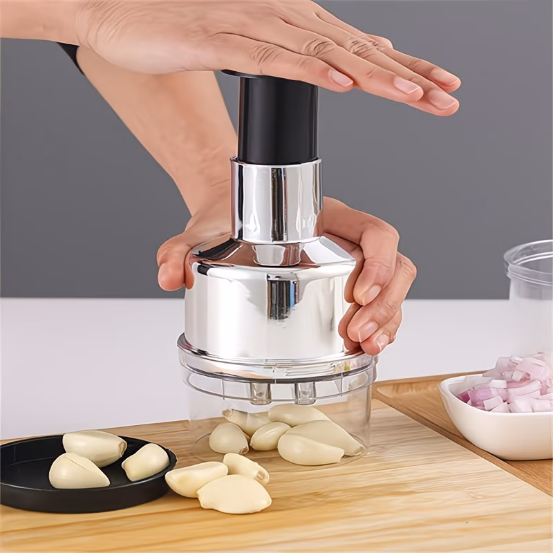 Manual Garlic Press and Food Chopper